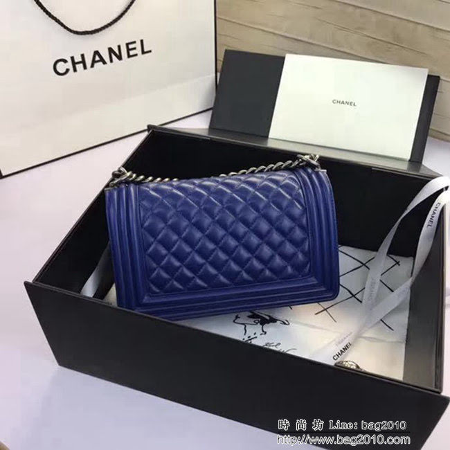 香奈兒CHANEL A67086菱格原版羊皮單肩斜挎鏈條包 DSC2077